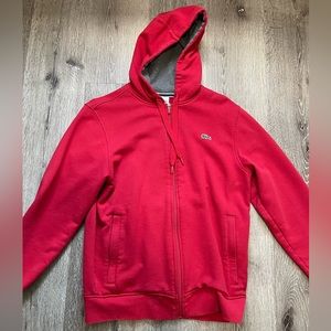 Red Lacoste hoodie
